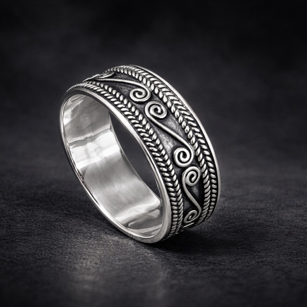 Sterling Silver Oxidized Bali Handmade Boho Statement Tribal Jewelry
